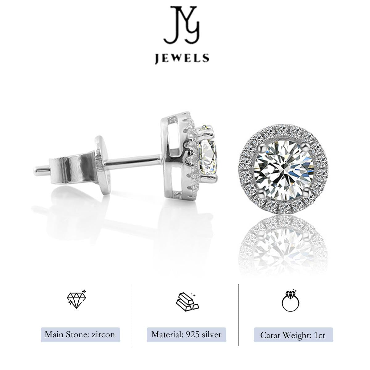 【JYJZZ117】（Lullaby）925 Sterling Silver  Earrings for Women Men Hip Hop Jewelry Gift