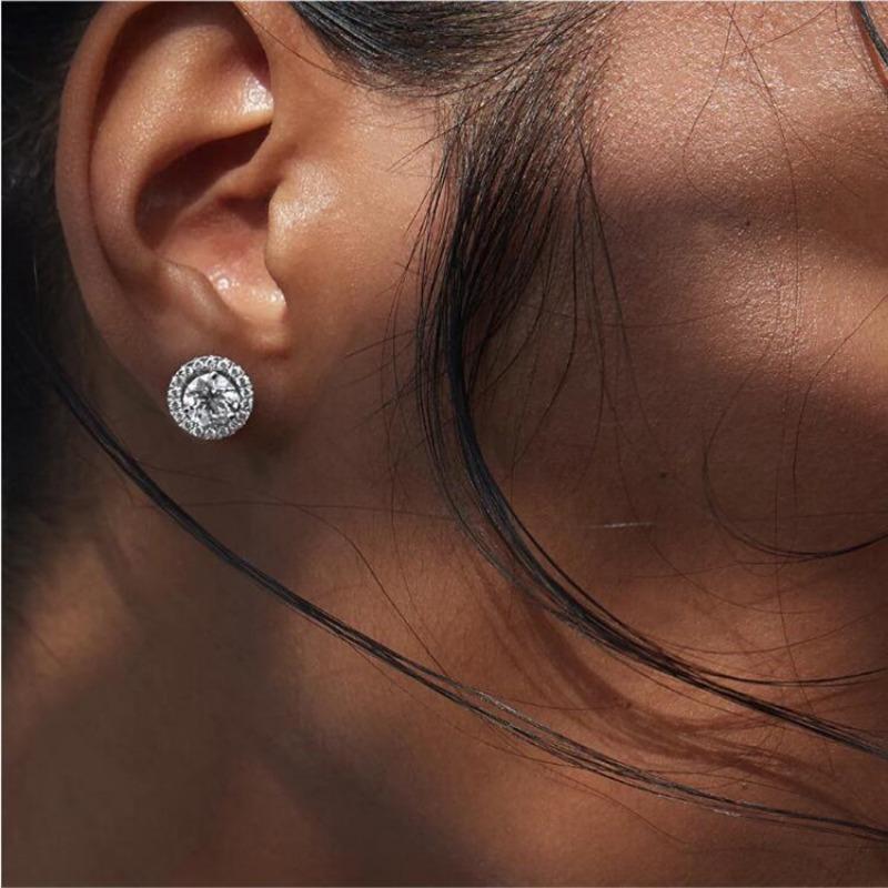 【JYJZZ117】（Lullaby）925 Sterling Silver  Earrings for Women Men Hip Hop Jewelry Gift