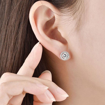 【JYJZZ117】（Lullaby）925 Sterling Silver  Earrings for Women Men Hip Hop Jewelry Gift